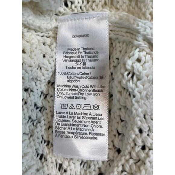 Madewell Womens Sweater Tank Crochet-Knit Crewneck Sleeveless Ivory Medium NEW - Picture 6 of 8